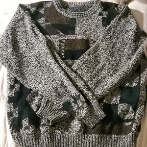 Large geometric sweater